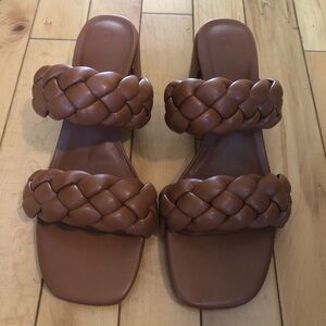Brown Braided Women's Sandals